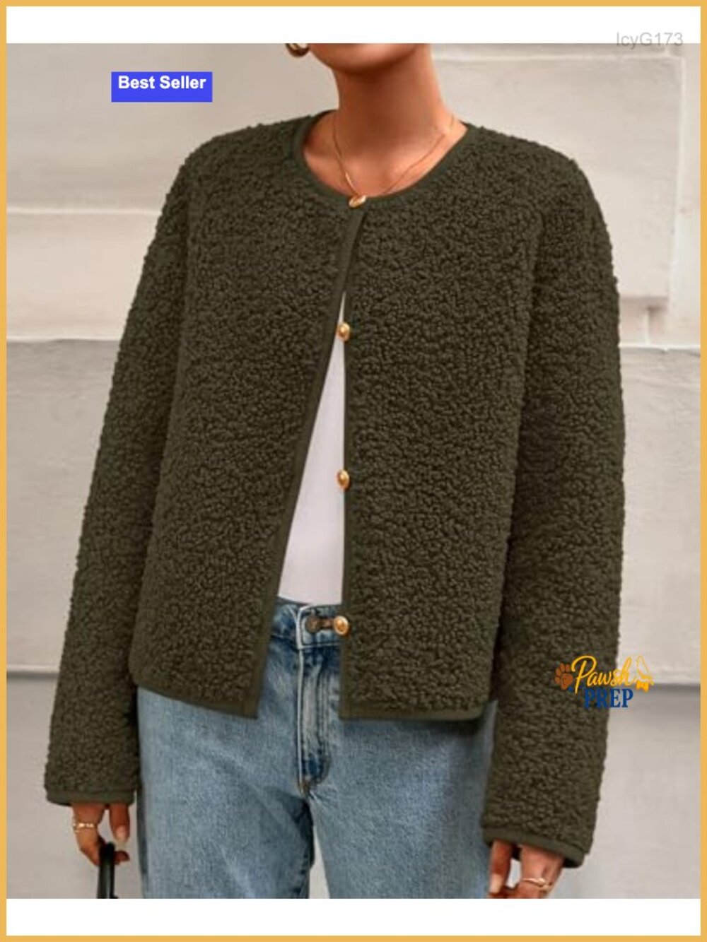 Faux Fur Cropped Jacket Women Fleece Sherpa Winter Coat Long Sleeve - Picture 5 of 6